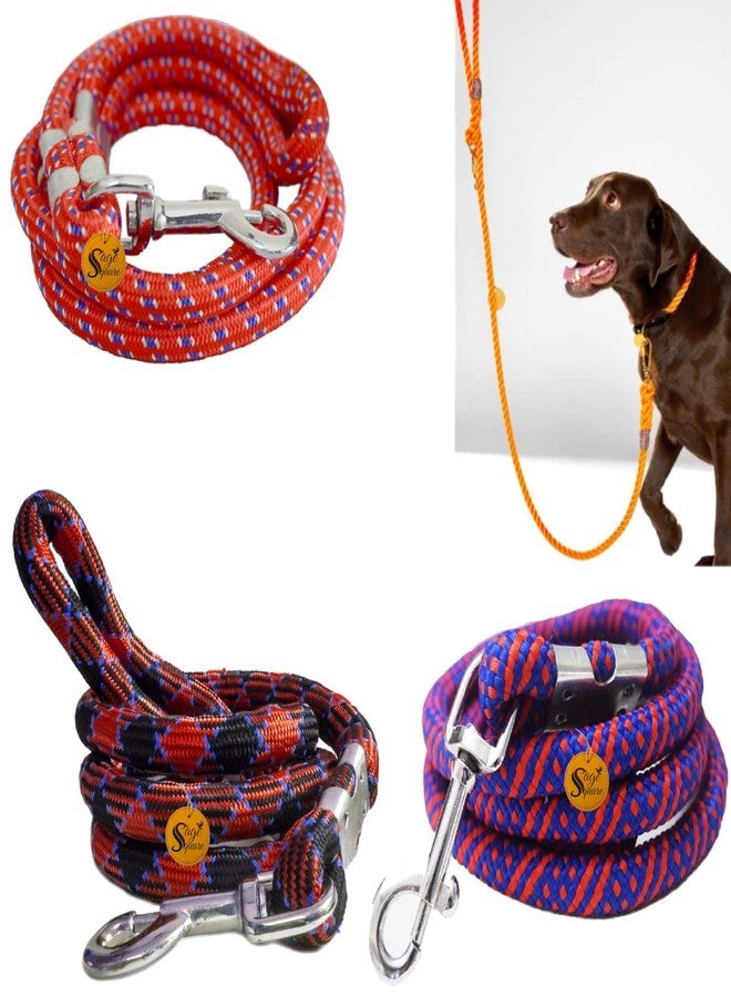 Sage Square Strong Dog Rope Leash | Durable Heavy Duty Comfortable Nylon Leash | Walking Leads with Strong Hook | for Large Dogs | Pack of 1 (Color May Vary) (12 MM) - Image 4